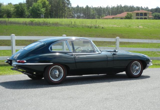 1967 jaguar xke e-type 2+2 coupe automatic brg with black interior