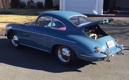 1961 porsche 356 super 90 coupe/ sunroof aetna blue