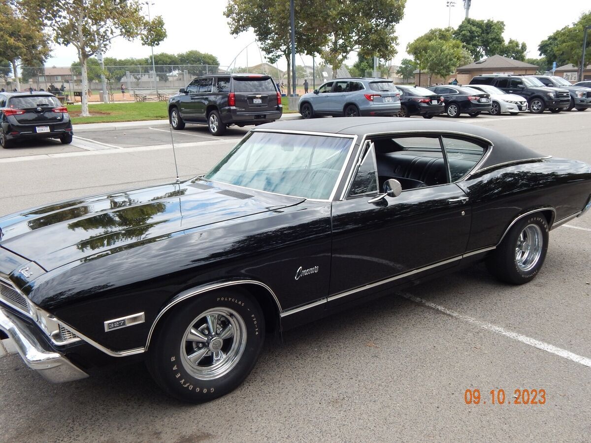 1968 chevrolet chevelle coupe black rwd manual concours