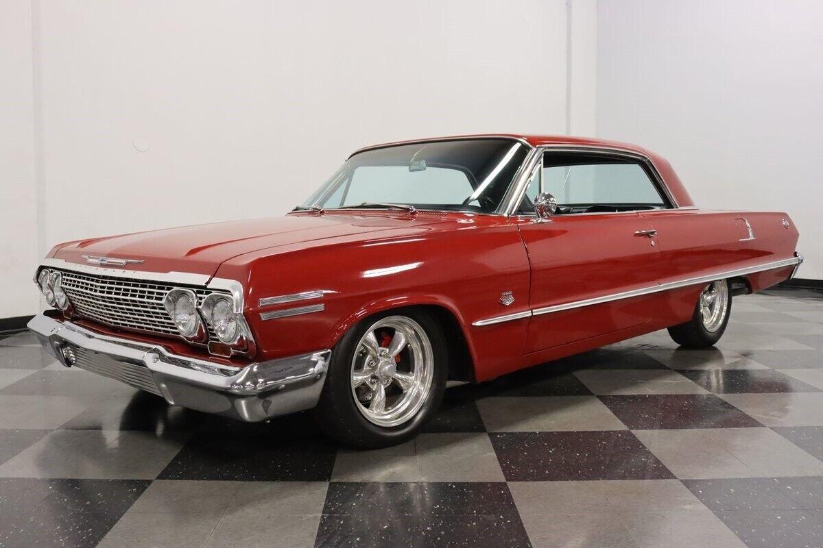 1963 chevrolet impala ss restomod burgundy ls3 v8 tremec 6 speed 82295 miles