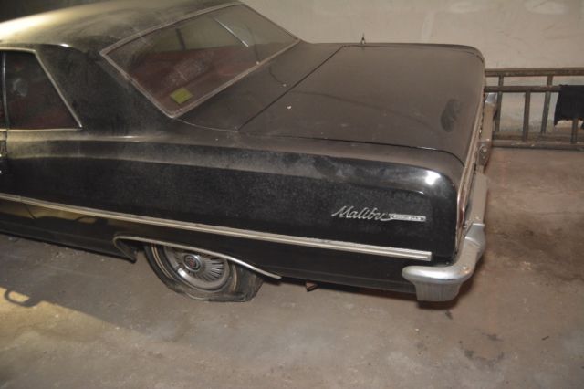 1965 chevrolet malibu chevelle black hardtop, barn find