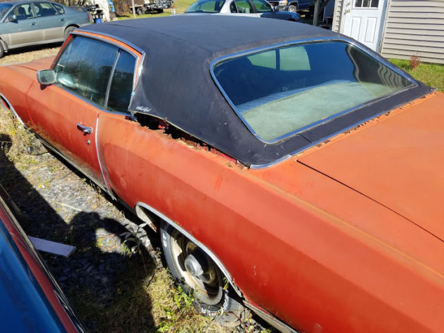 1972 chevy monte carlo with factory 402 big block for parts or restore