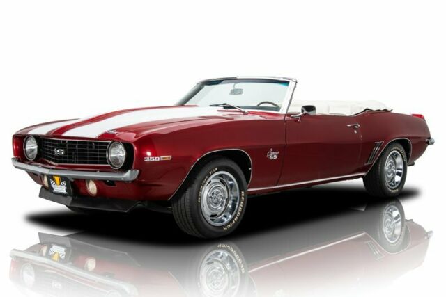 1969 chevrolet camaro ss burgundy convertible 350 v8 4 speed manual