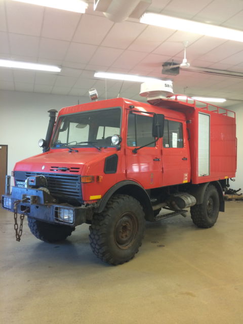 merceds benz unimog doka crew cab 4x4 turbo diesel expedition offroad camper