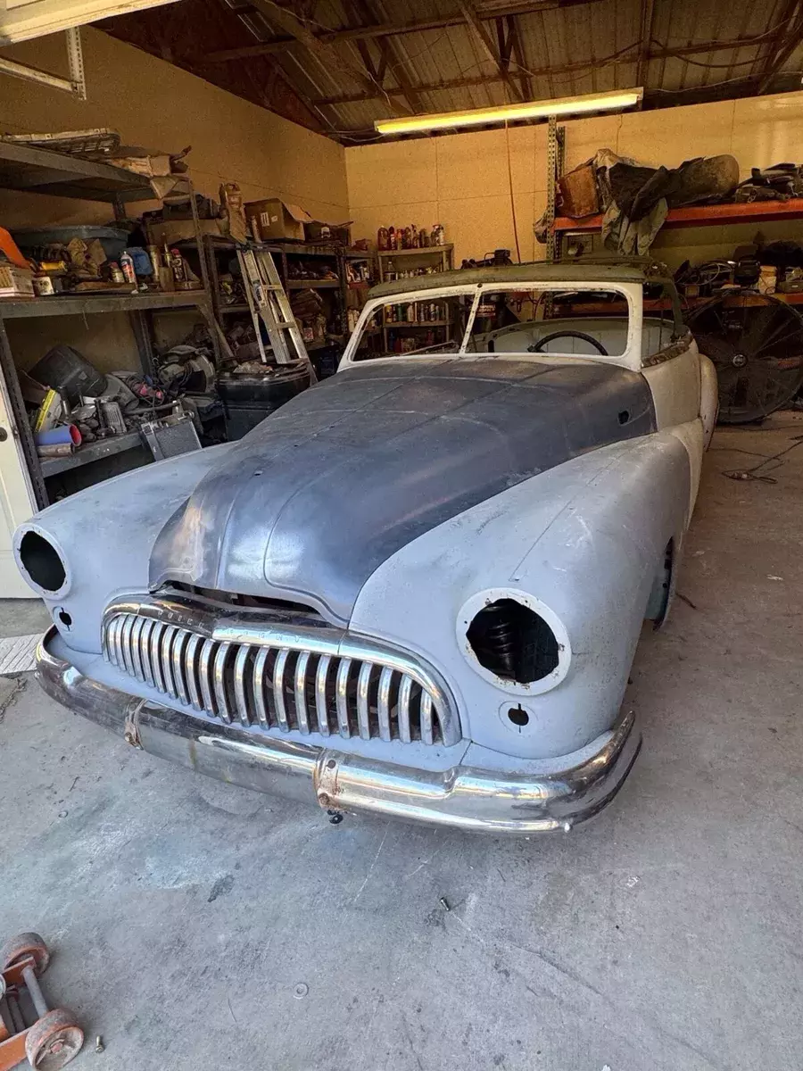 1948 buick roadmaster convertible grey