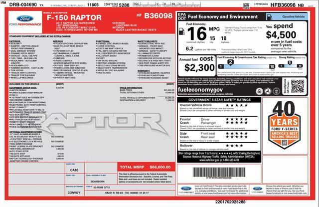 2017 ford f-150 raptor