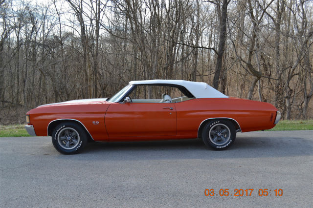 1972 chevelle ss 454 convertible solid fresh quality restoration orange flame