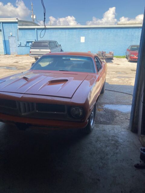 1973 plymouth barracuda 5.2 coupe orange rwd automatic cuda