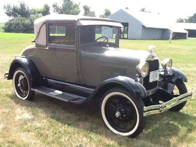 1928 ford model a coupe olive green 2 door great condition original engine
