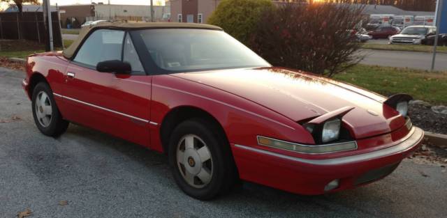 1990 buick reatta convertible 3.8l v6 4-speed automatic runs good no reserve