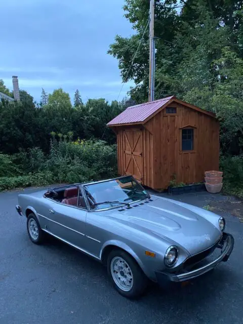 1981 fiat 124 convertible grey rwd manual spider