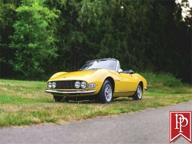 1967 fiat dino spider, giallo postiano (yellow) on black