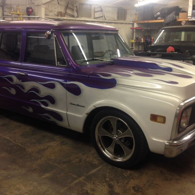 1972 chevy suburban 3 door lowrider rat patina slammed hot rod