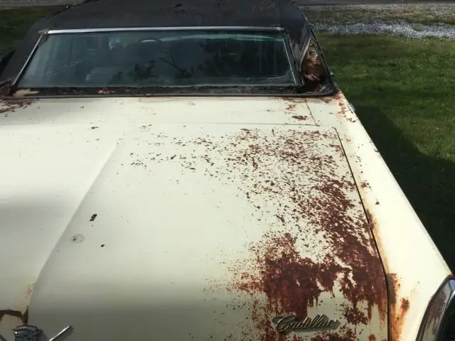 1967 cadillac sedan deville barn find with rebuilt motor. no title
