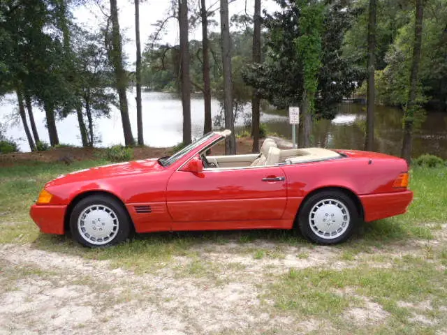 1991 mb 500sl, southern car, very clean, drives great, cold ac, red, tan