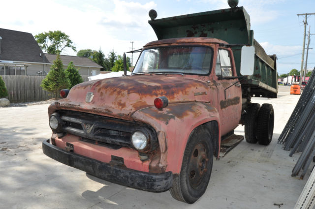 1953 ford f600 dump truck flathead v8 4 speed restoration project no reserve
