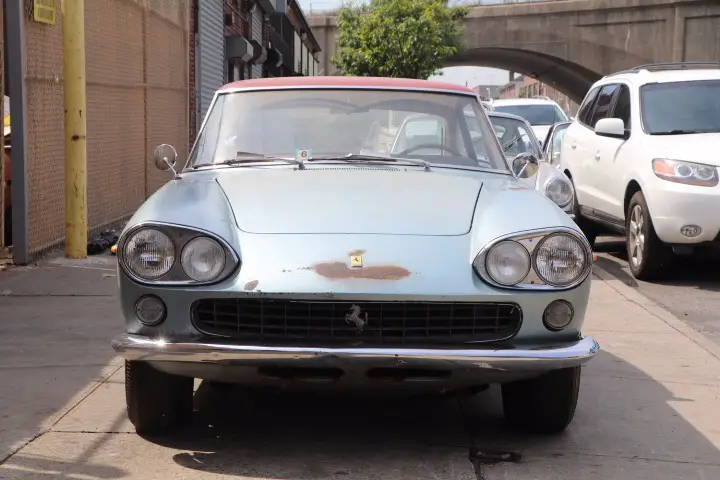 1965 ferrari 330gt 0 silver blue