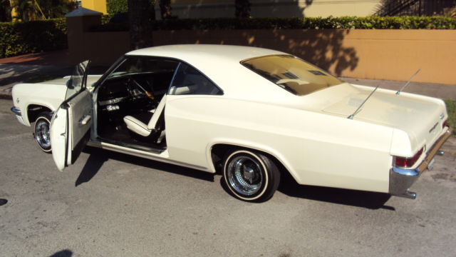 1966 chevy impala ss 327 hard-top, pearl paint white - miami, fl supertight!!!