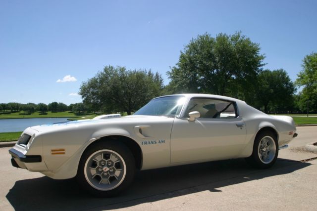 1974 super duty 455 "bar none" trans am white/white/red best example available!