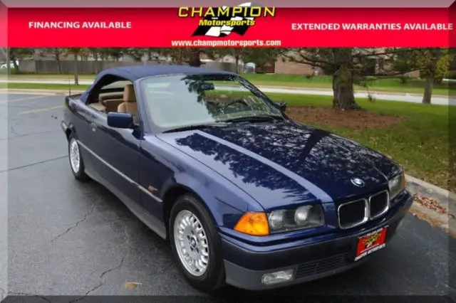 1994 bmw 3-series 2dr convertible 46259 miles mauritius blue metalic convertible