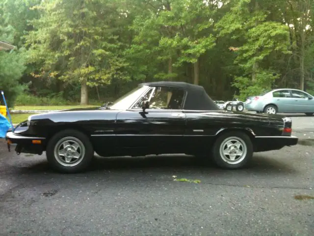alfa romeo spider pininfarina veloce 1988 convertible black