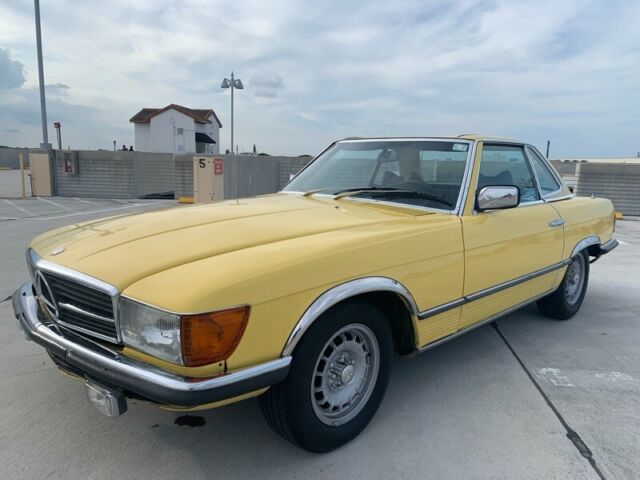 1977 mercedes-benz 280sl convertible 84,890 miles yellow 2.8l automatic