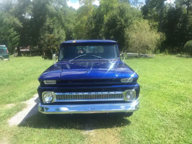 1964 c10 chevy short wheelbase deep impact blue with chrome trim