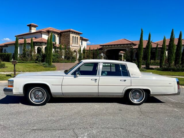 1988 cadillac brougham sedan white rwd automatic