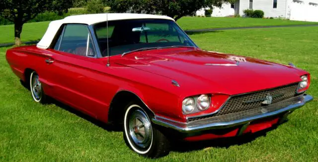 1966 convertible,stunning red/red/white ptop,390 v-8, full power pkg, 77k miles