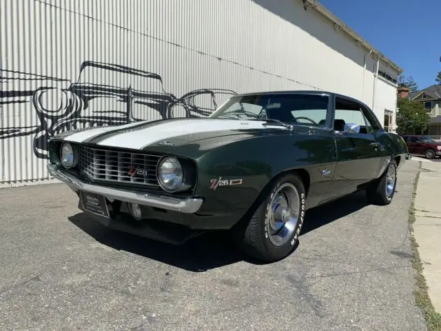 1969 chevrolet camaro 7919 miles green coupe