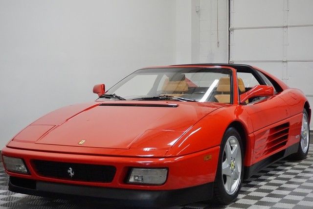 1990 ferrari 348ts rosso corsa/beige 5 speed only 12200 miles