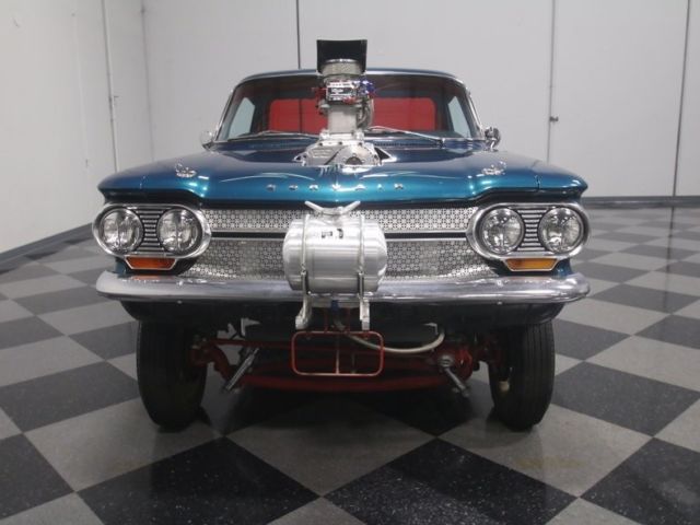 1964 chevrolet corvair monza gasser 26895 miles green coupe 327 v8 supercharged