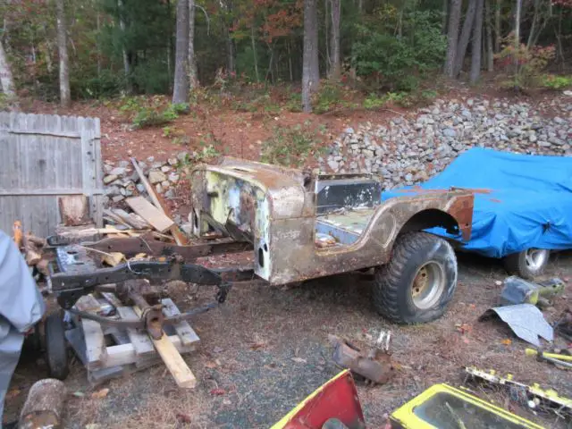 1972 jeep cj5 tub frame fenders hood rears transfer case 488 locker parts