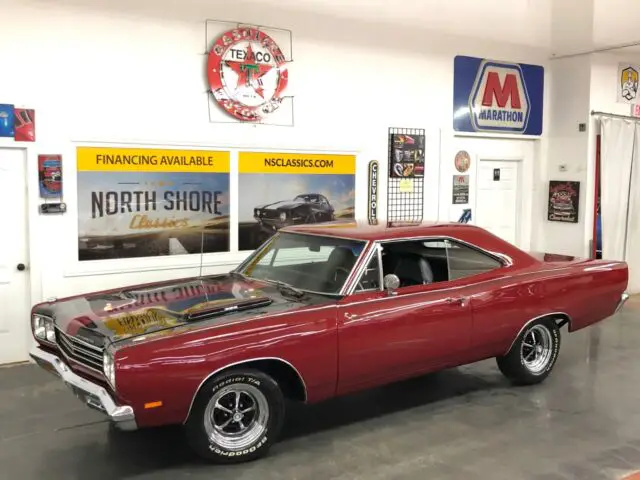 1969 plymouth road runner, red/black with 0 miles available now!