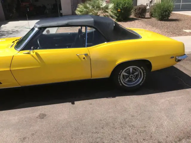 1969 pontiac firebird convertible rare golden rod yellow/ no reserve!!!!!