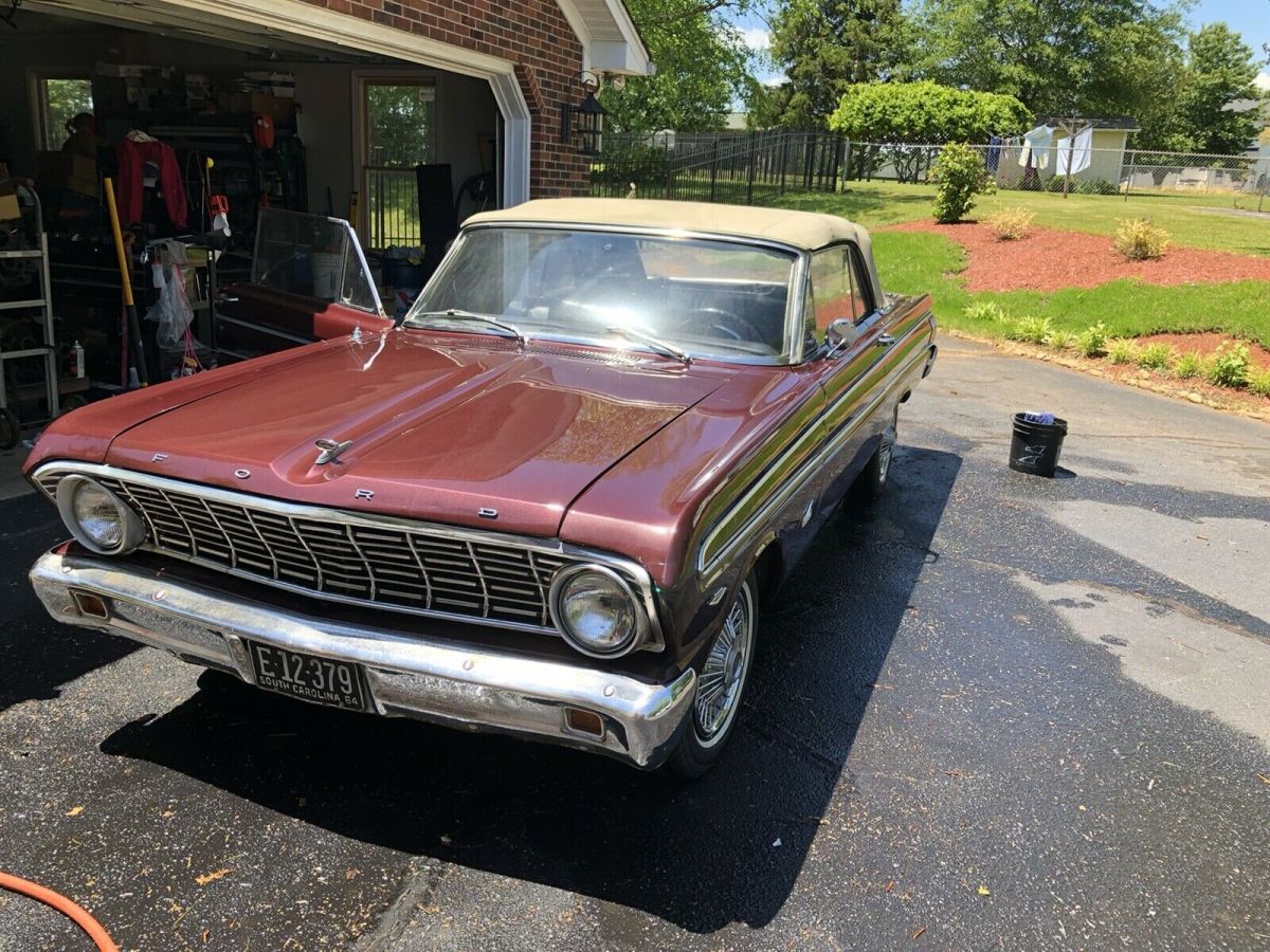 1964 ford falcon 4.1 convertible red rwd automatic black