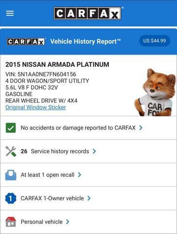 2015 nissan armada platinum 4x4 4dr suv