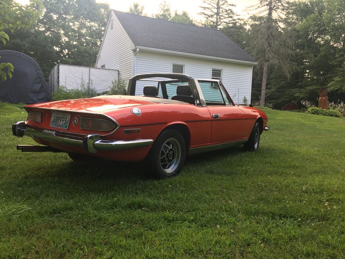 1973 triumph stag convertible red rwd manual