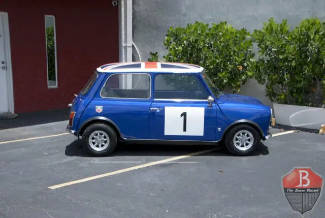 1972 austin mini 0 blue coupe