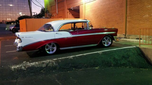 1956 chevy bel air hardtop w/ rarefactory installed visor new triple coat paint