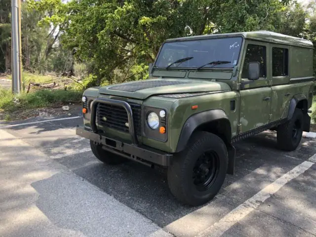 land rover defender 110 green