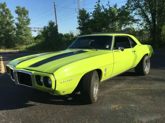 1969 pontiac firebird restomod 2 dr 350 v8 coupe lime green