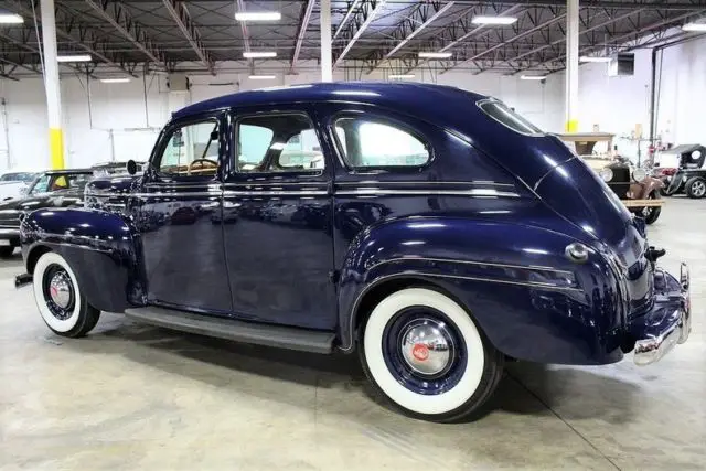 1940 plymouth deluxe 222 miles dark blue sedan 217ci inline 6 3 speed manual