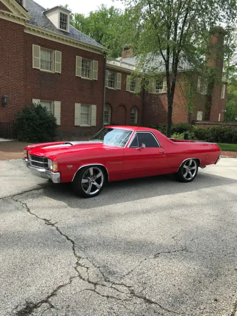 1971 restomod red chevrolet el camino 2-door 7.4l completely restored custom