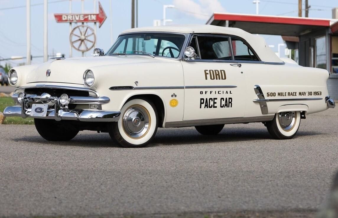 1953 ford crestline pace car 43489 miles white sungate ivory convertible