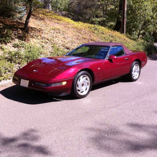 1993 chevrolet corvette 40th anniversary ruby edition corvertible california car