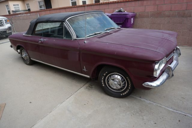 1962 corvair monza convertible original california car!