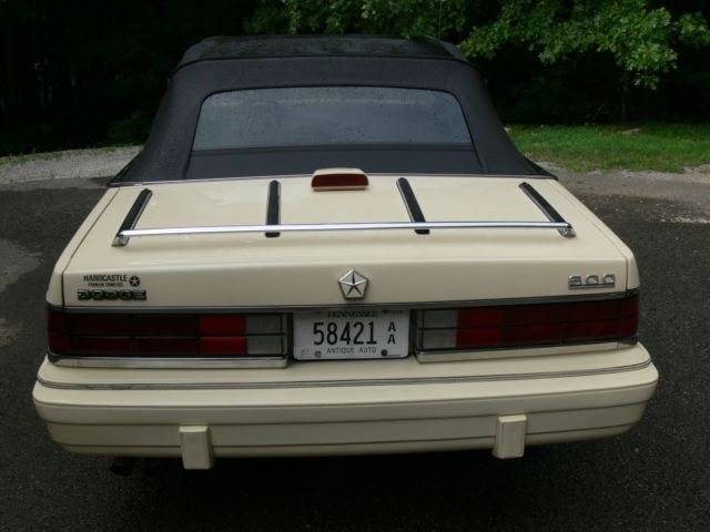 1986 dodge 600 convertible 2.2 turbo