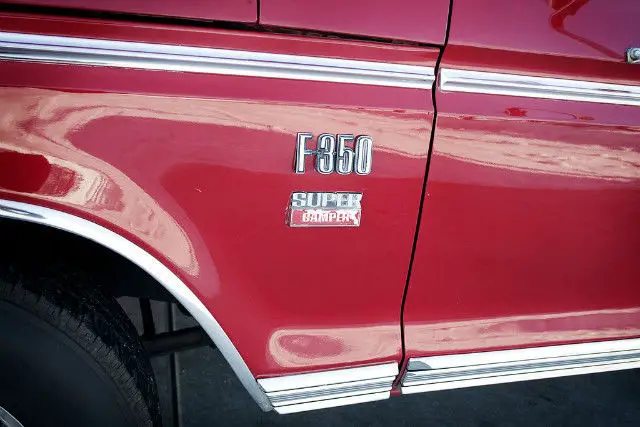 1973 ford f-350 (swr) super camper special 118000 miles red truck 390 2v automat