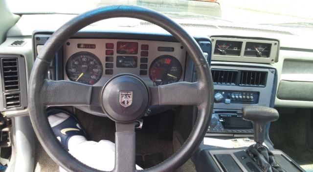 fast 1986 pontiac fiero gt with v8 cadillac 4.9 ltr engine blue w stripes rare